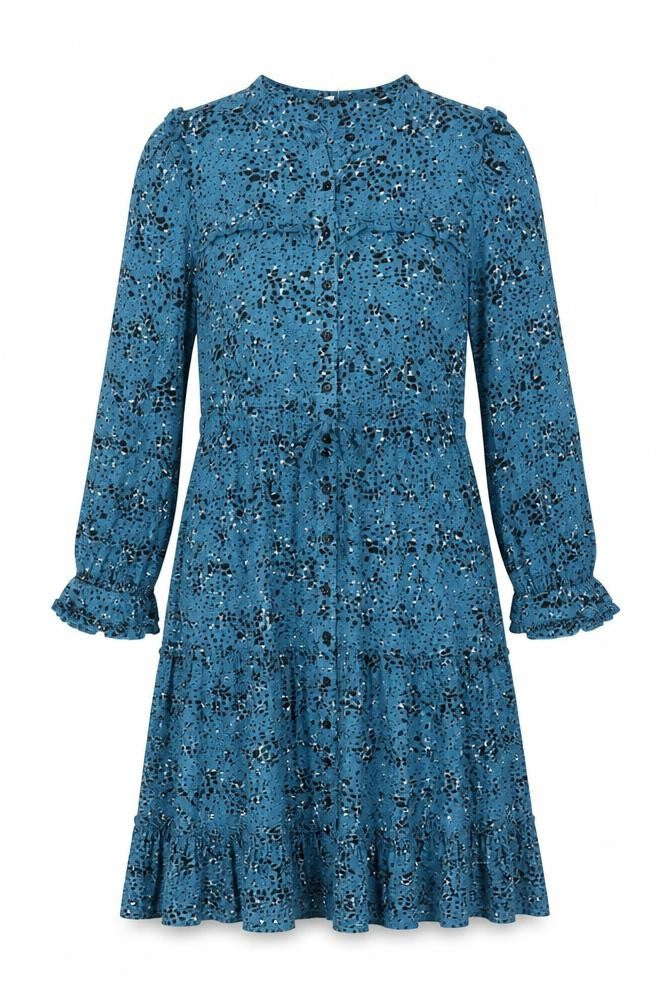 Monsoon Women's Blue Animal Print Dress S