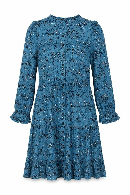 Monsoon Women's Blue Animal Print Dress S