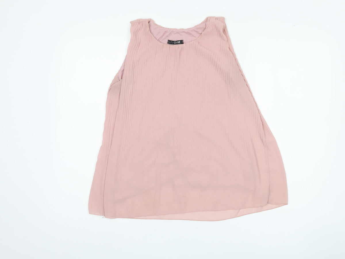 Quiz Women's Pink Sleeveless Tank Top