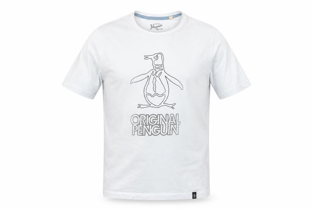 Penguin Boys White Graphic T-Shirt (14-15 Years)