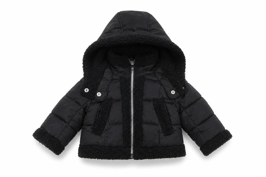 French Connection Black Unisex Baby Puffer Jacket 12 Months