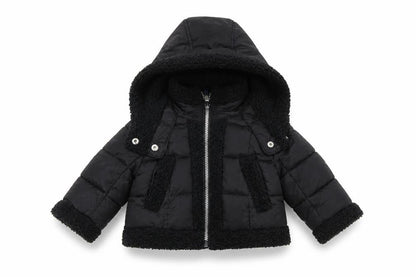 French Connection Black Unisex Baby Puffer Jacket 12 Months