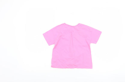 Back view of Disney girls’ pink chip 'n dale t-shirt - 5-6 years