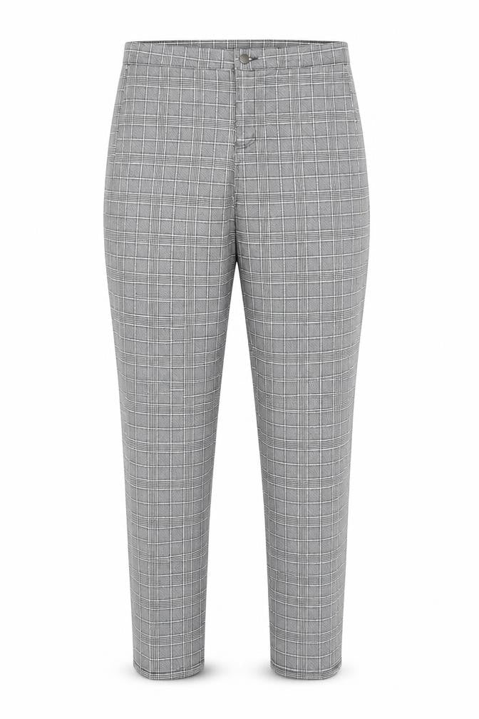 Topshop Women's Grey Check Trousers Size L