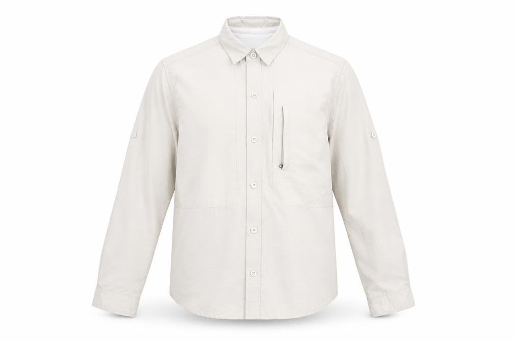 Royal Robbins Men's Beige Button-Up Shirt S
