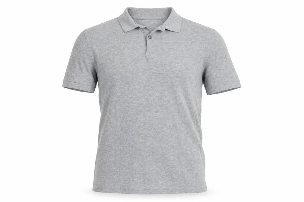 Lost Stock Men's Grey Polo Shirt Size Small