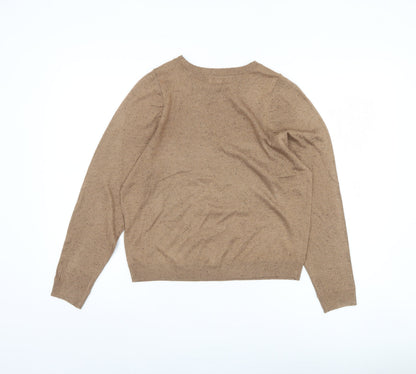 Next Women's Beige Pullover Jumper M Crew Neck