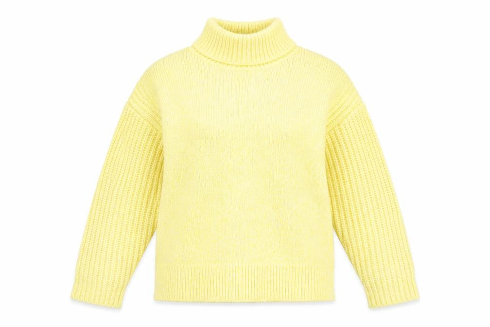 Marks & Spencer Women's Yellow High Neck Jumper, M