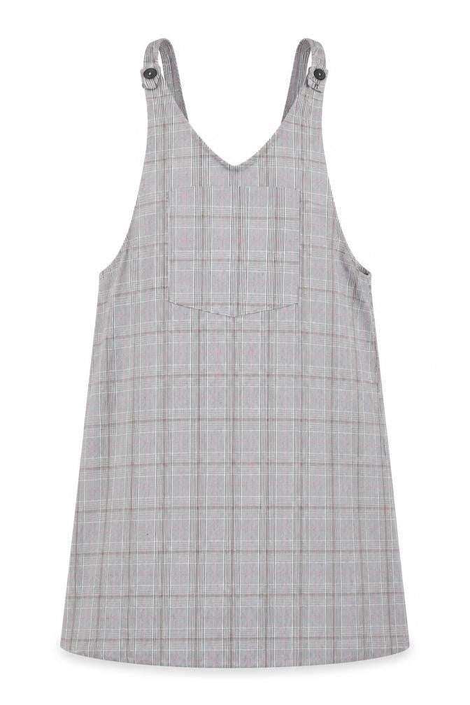 Pull & Bear Women's Check Pinafore Dress Size 14