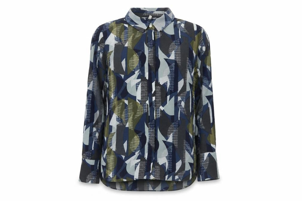 Next Women's Multicoloured Geometric Button-Up Shirt