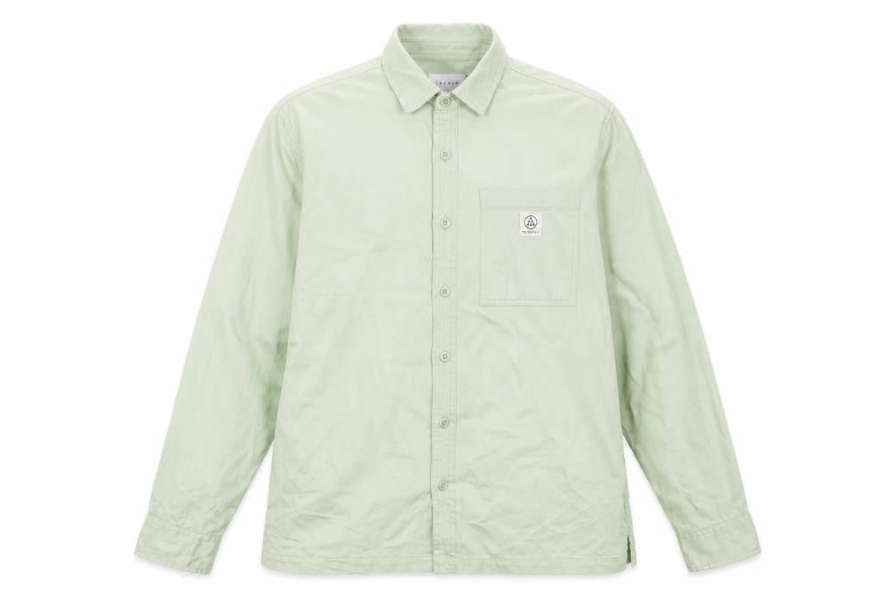 Topman Men's Green Long Sleeve Casual Button-Up Shirt