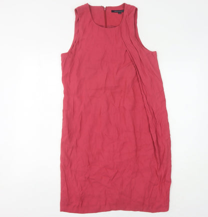 Additional front view of French Connection Women's Red Shift Dress, size 12