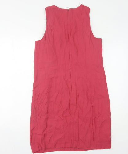 Back view of French Connection Women's Red Shift Dress, size 12