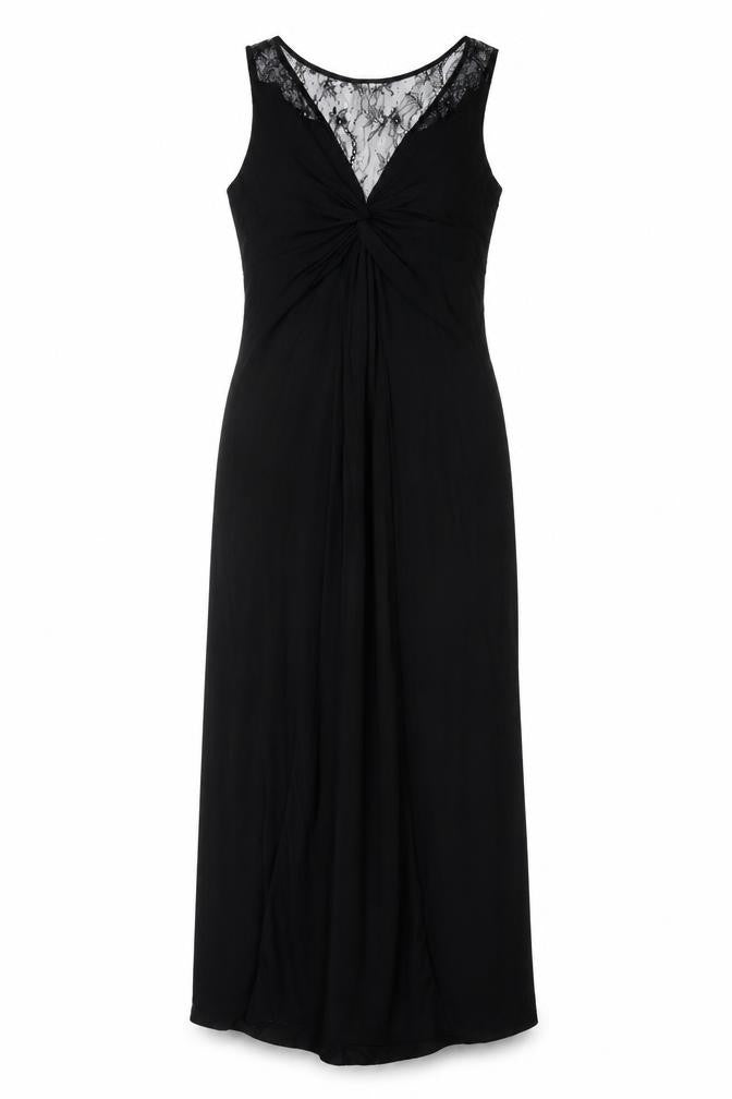 Coast Women's Black Long Dress 8 V-Neck Formal Elegance