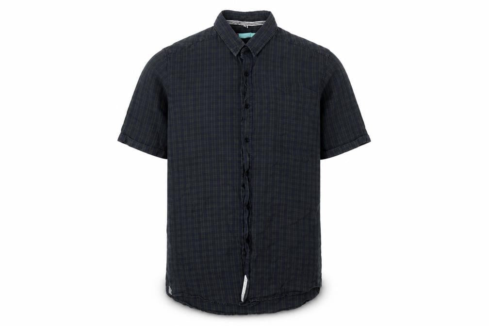 Men's Blue Check Casual Shirt, Size L