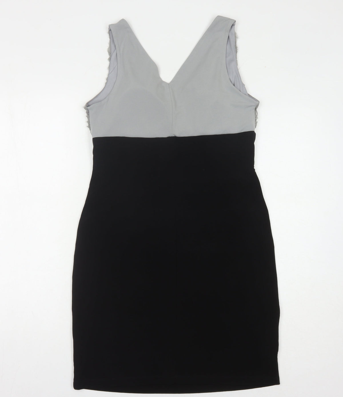 Enfocus Studio Women's Black Grey Sheath Dress Size 10