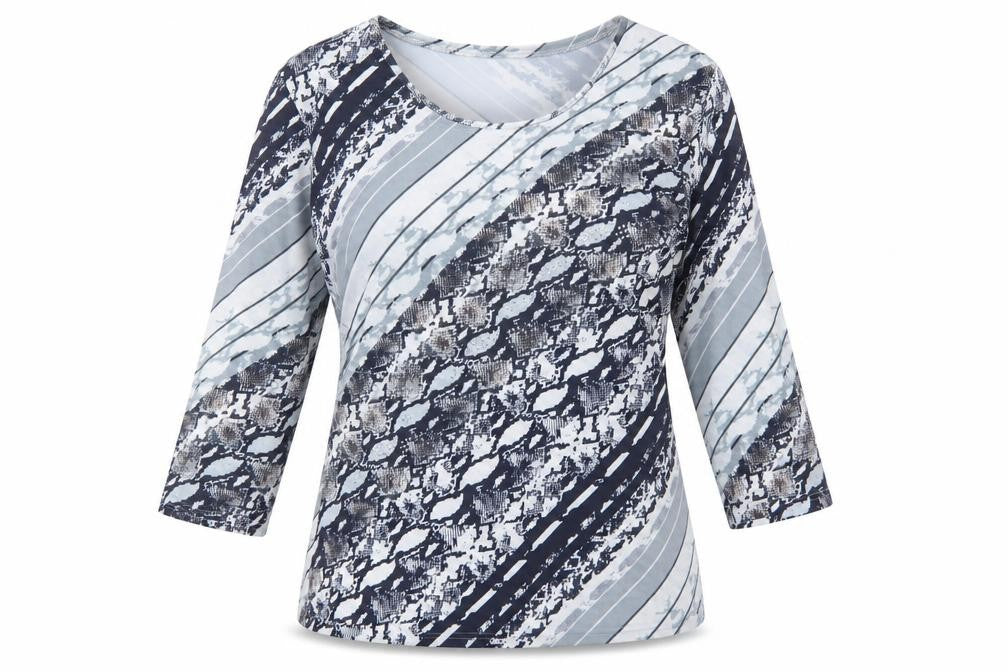Alexara Women's Multicoloured 3/4 Sleeve Top Size 14