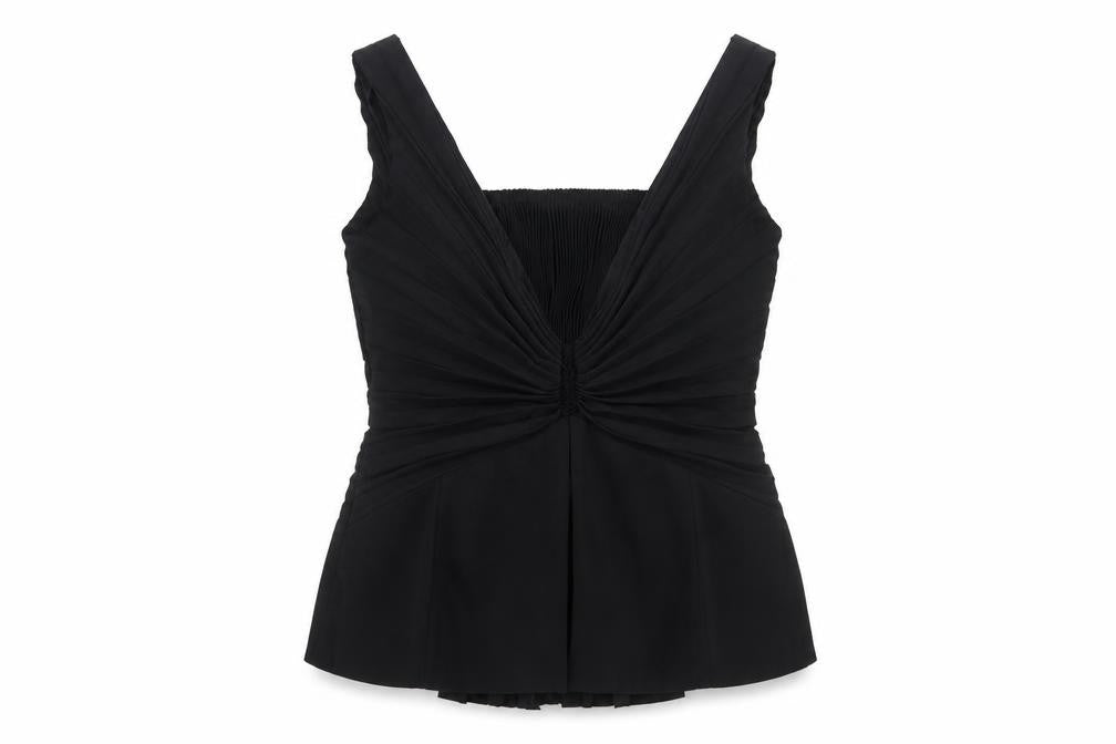 Coast Women's Black Blouse, Size 12, Elegant Ruffle Detail