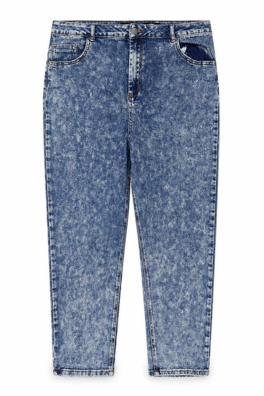 Simply Be Women’s Blue Acid Wash Mom Jeans Size 24