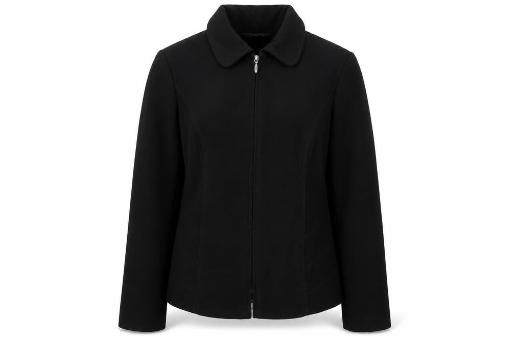 Bonmarché Black Women's Basic Jacket Size 14 Full Zip Collared