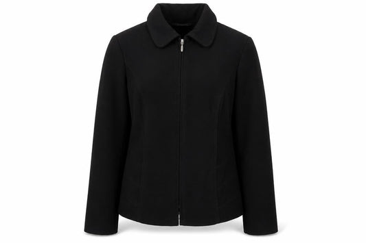 Bonmarché Black Women's Basic Jacket Size 14 Full Zip Collared