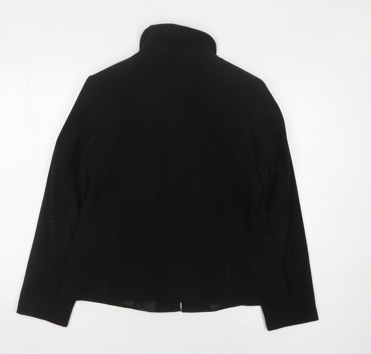 Bonmarché Black Women's Basic Jacket Size 14 Full Zip Collared