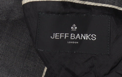 Jeff Banks Grey Men's Blazer, 40R, Wool, Formal Jacket