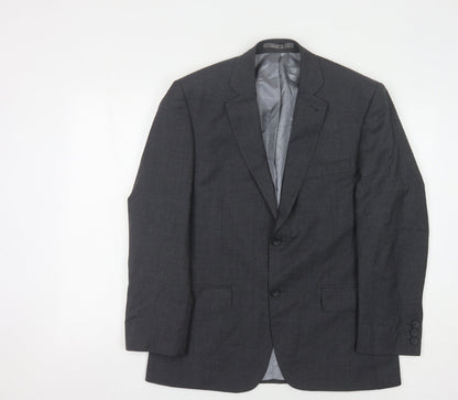 Racing Green Grey Classic Men's Blazer, Size 38 Short