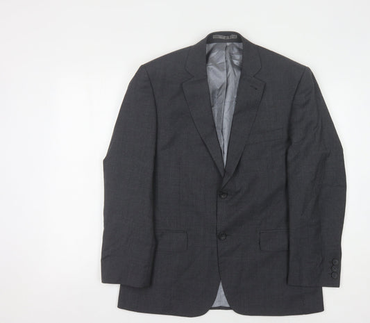 Racing Green Grey Classic Men's Blazer, Size 38 Short