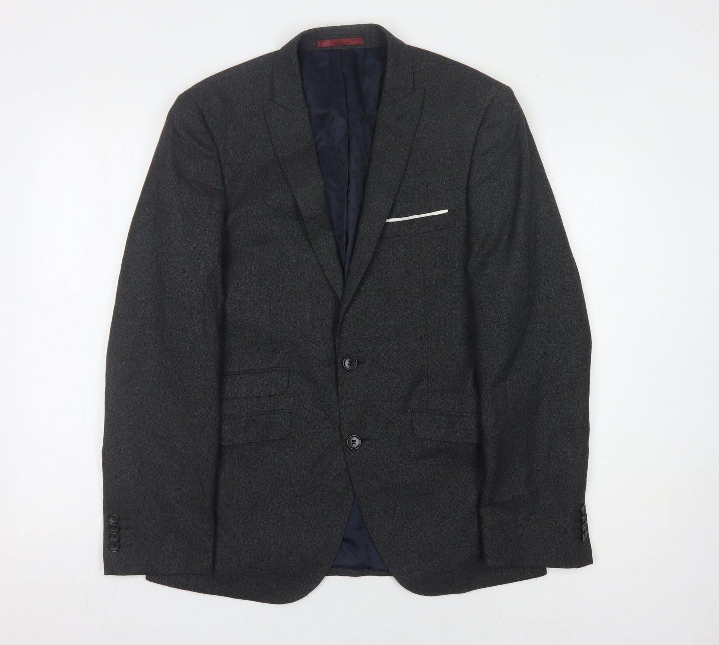Burton Menswear Men's Grey Slim Fit Blazer 38R