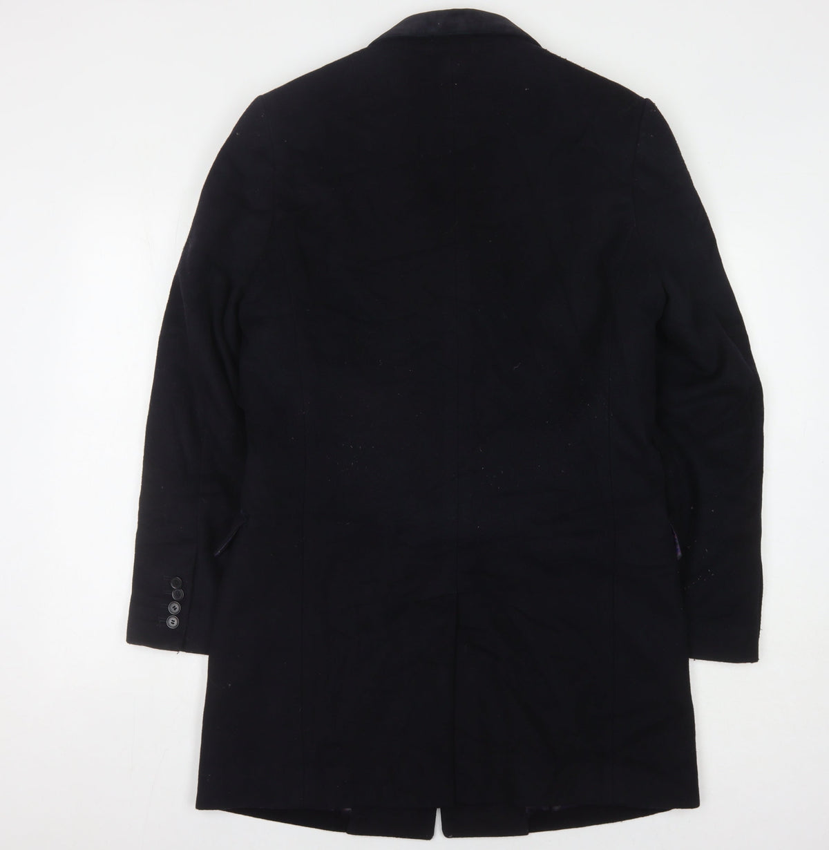 Marks & Spencer Black Wool Overcoat S Unisex