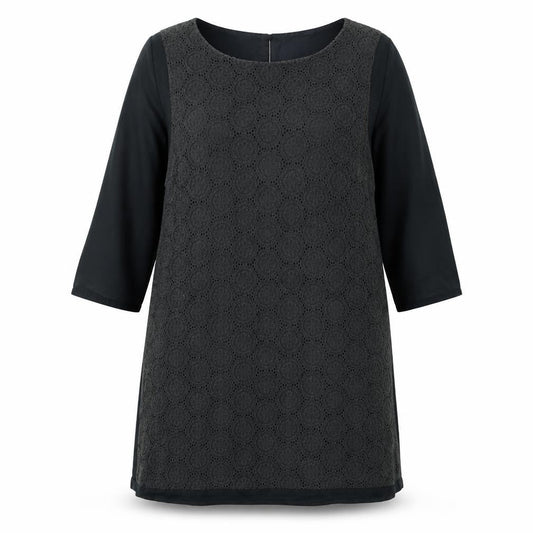 White Stuff Women's Black Crochet Shift Dress, Size 14