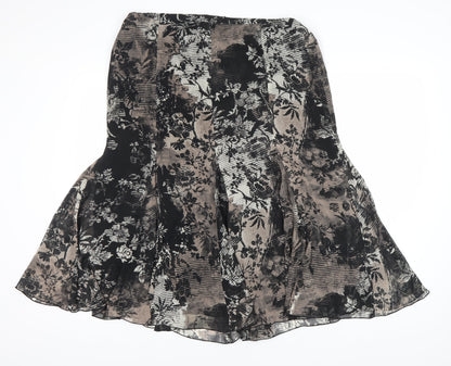Basler Womens Multicolour Floral Midi Flare Skirt Size 16