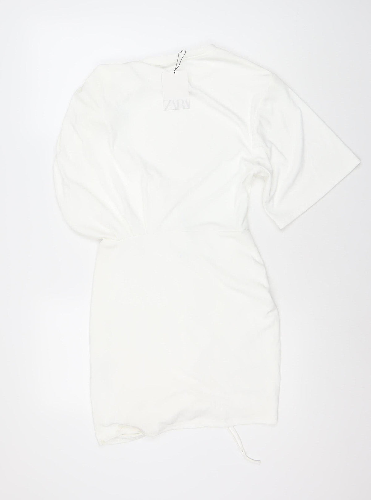 Zara Women White Dress Size 8 Polyester