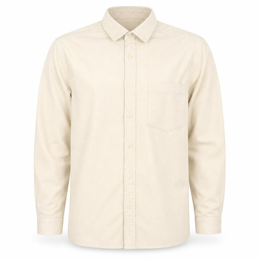 Collusion Men's Beige Long Sleeve Button-Up Shirt
