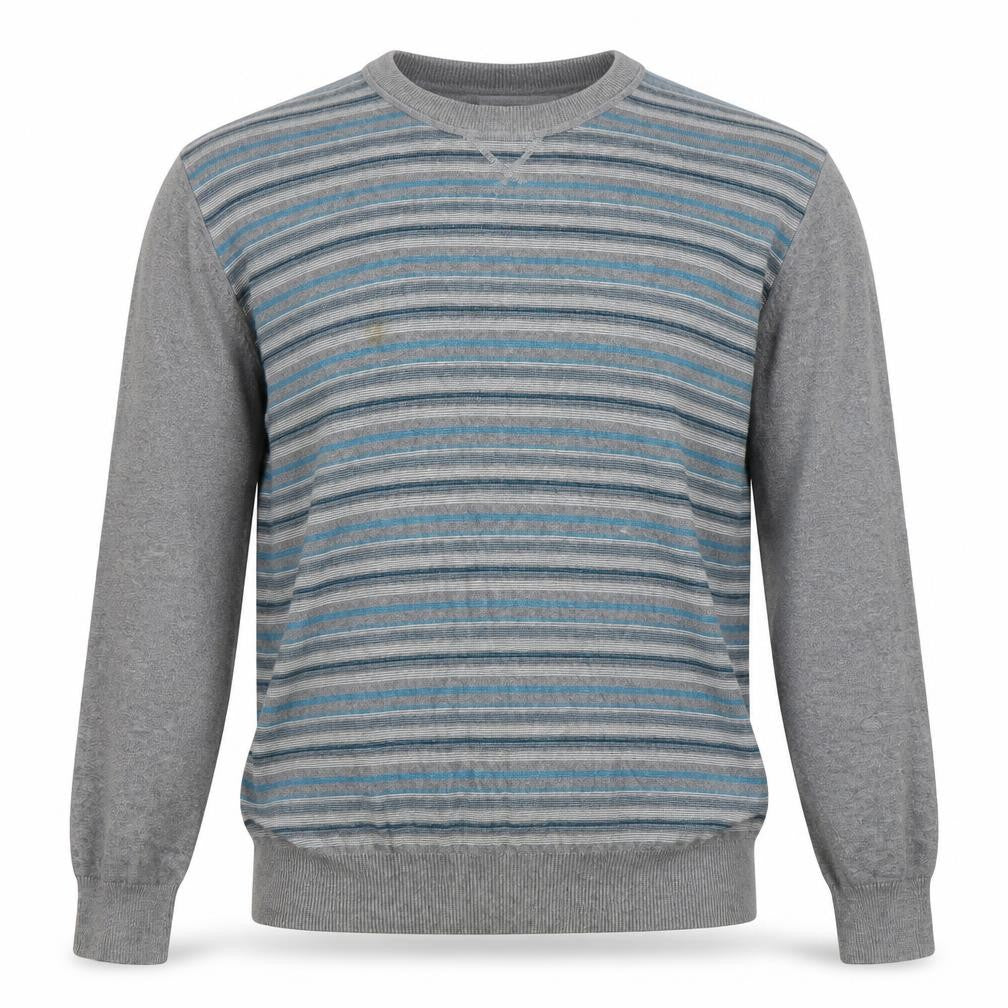 James Pringle Men's Grey Striped XL Pullover Jumper