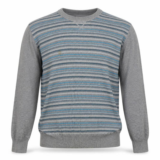 James Pringle Men's Grey Striped XL Pullover Jumper