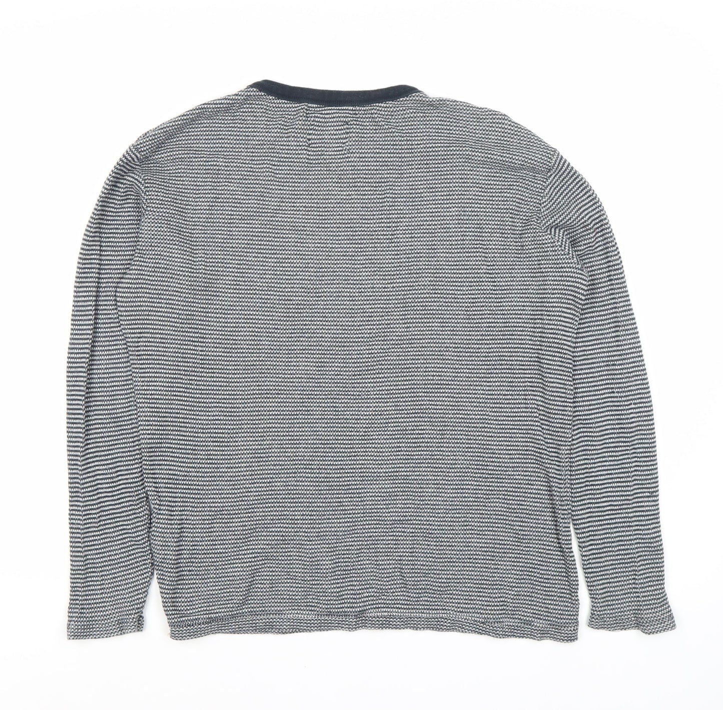 Jack & Jones Men's Blue Striped Pullover Jumper - Small