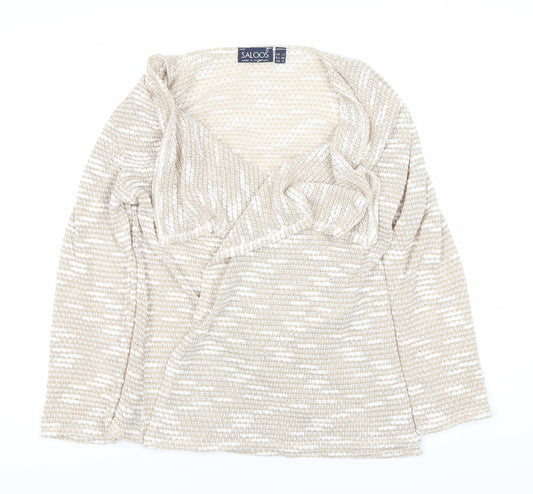 Saloos Women's Beige Chunky-Knit Jumper Size 12