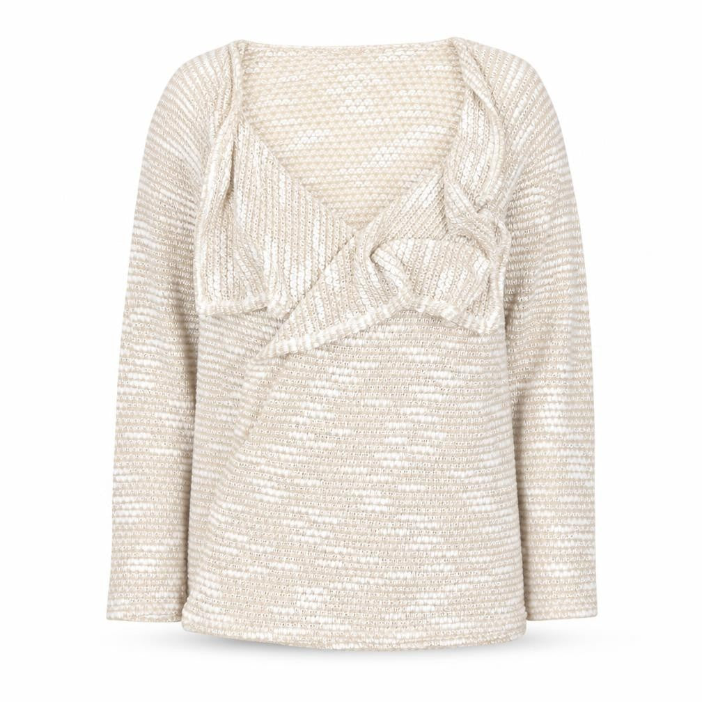 Saloos Women's Beige Chunky-Knit Jumper Size 12