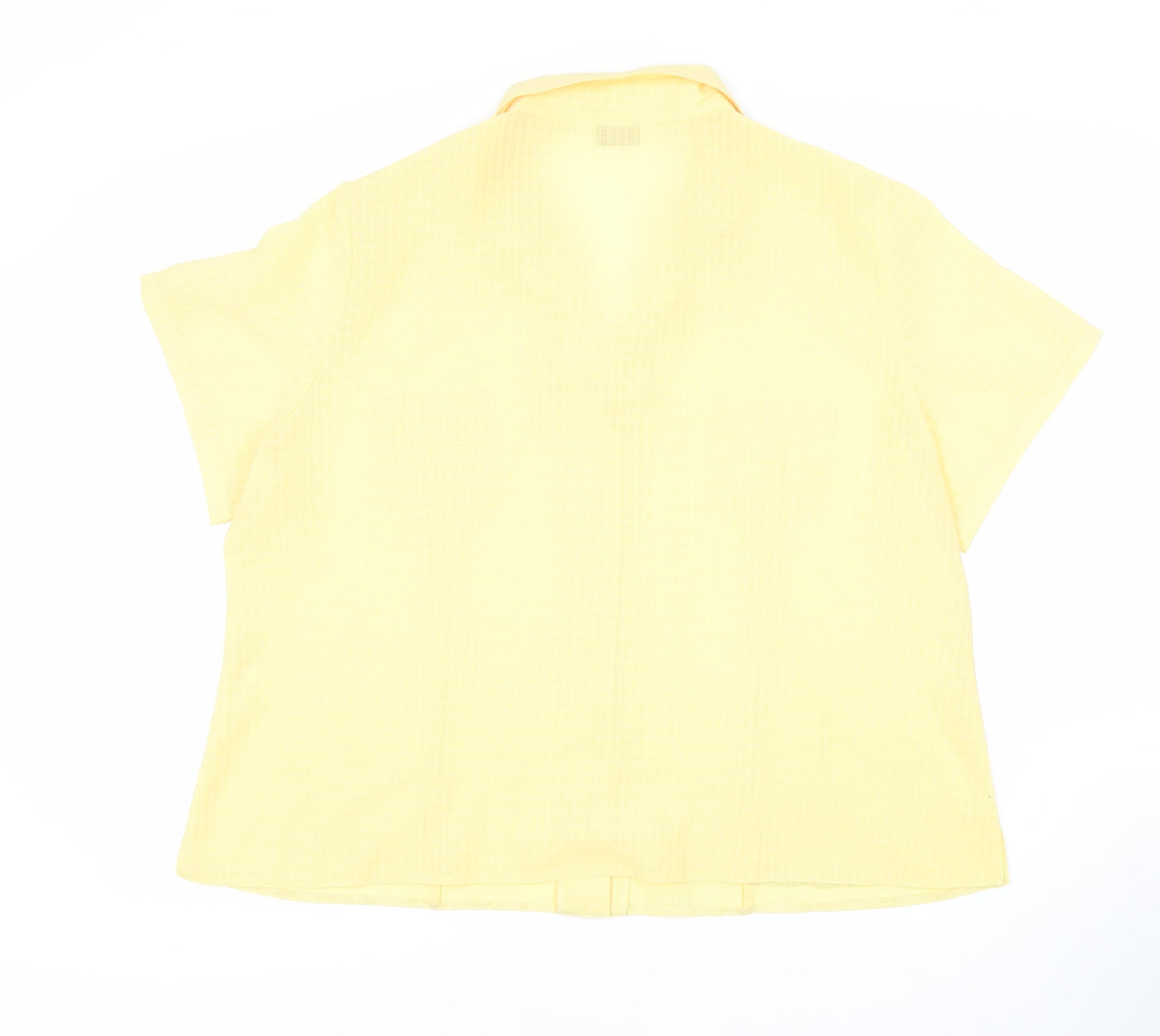 Bonmarché Women's Yellow Button-Up Shirt - Size 14