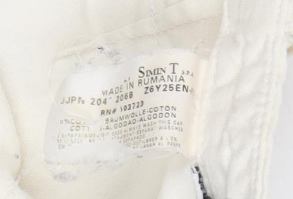 AJ Arma Kani Men's Ivory Slim Cargo Jeans, Size 36