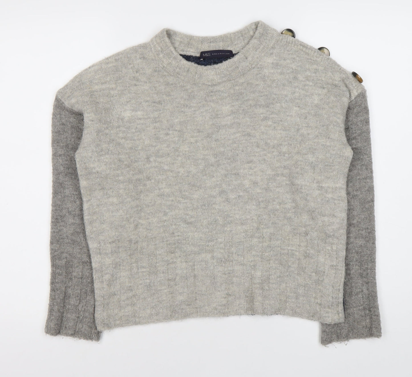 Marks and Spencer Women's Grey Knit Jumper M