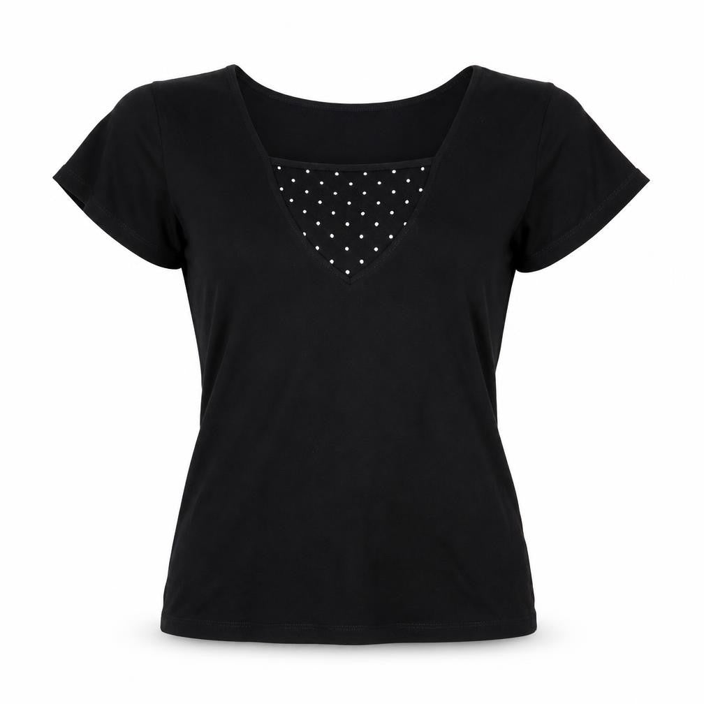 ALEX & CO. Women's Black T-Shirt, Size UK 10, Casual