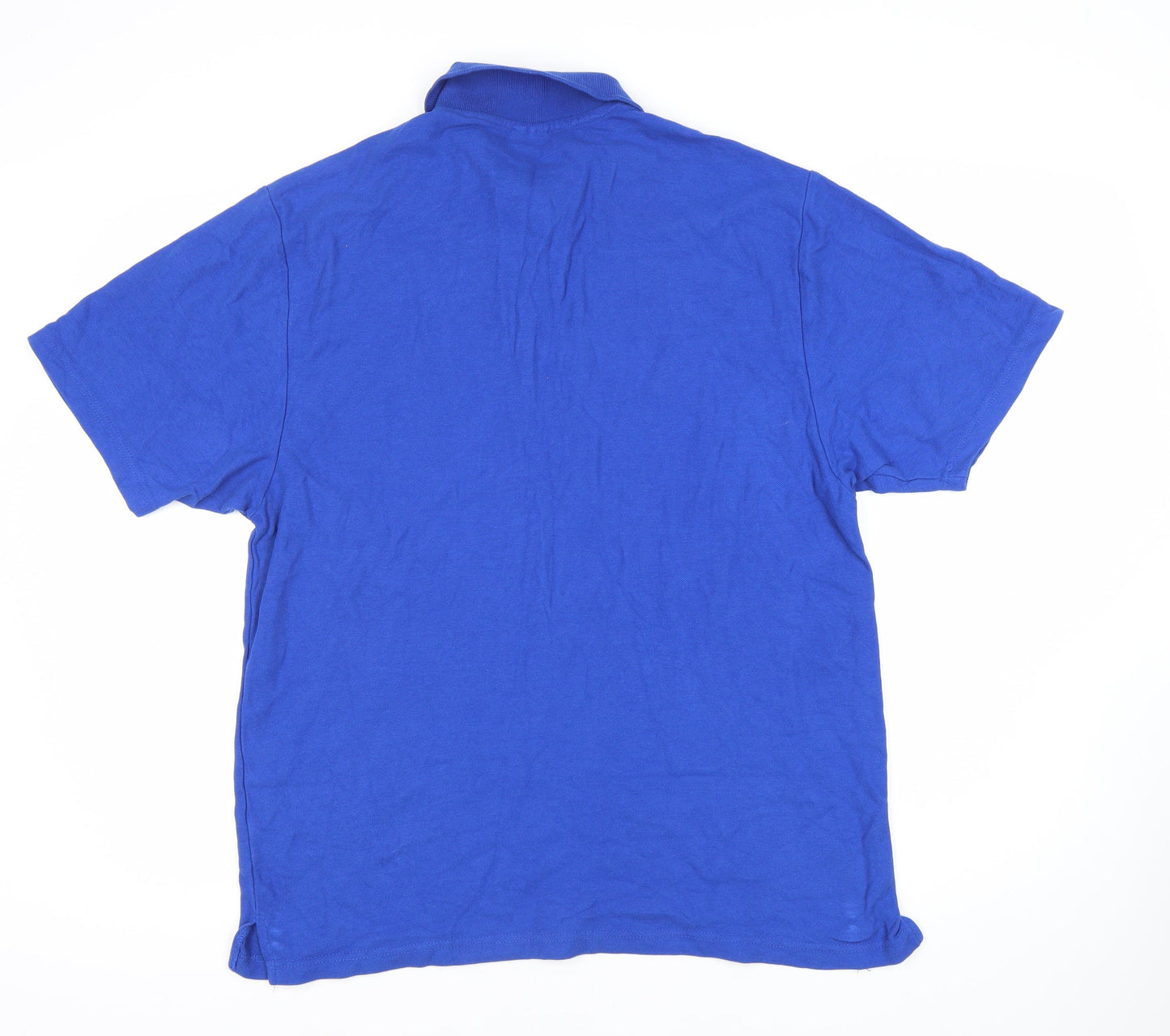 Pegasus Men's Blue Medium Cotton Polo Shirt