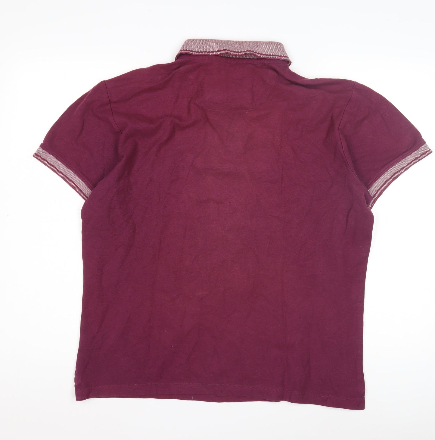 Charles Wilson Men's Red Polo Shirt, Size L, Short Sleeve