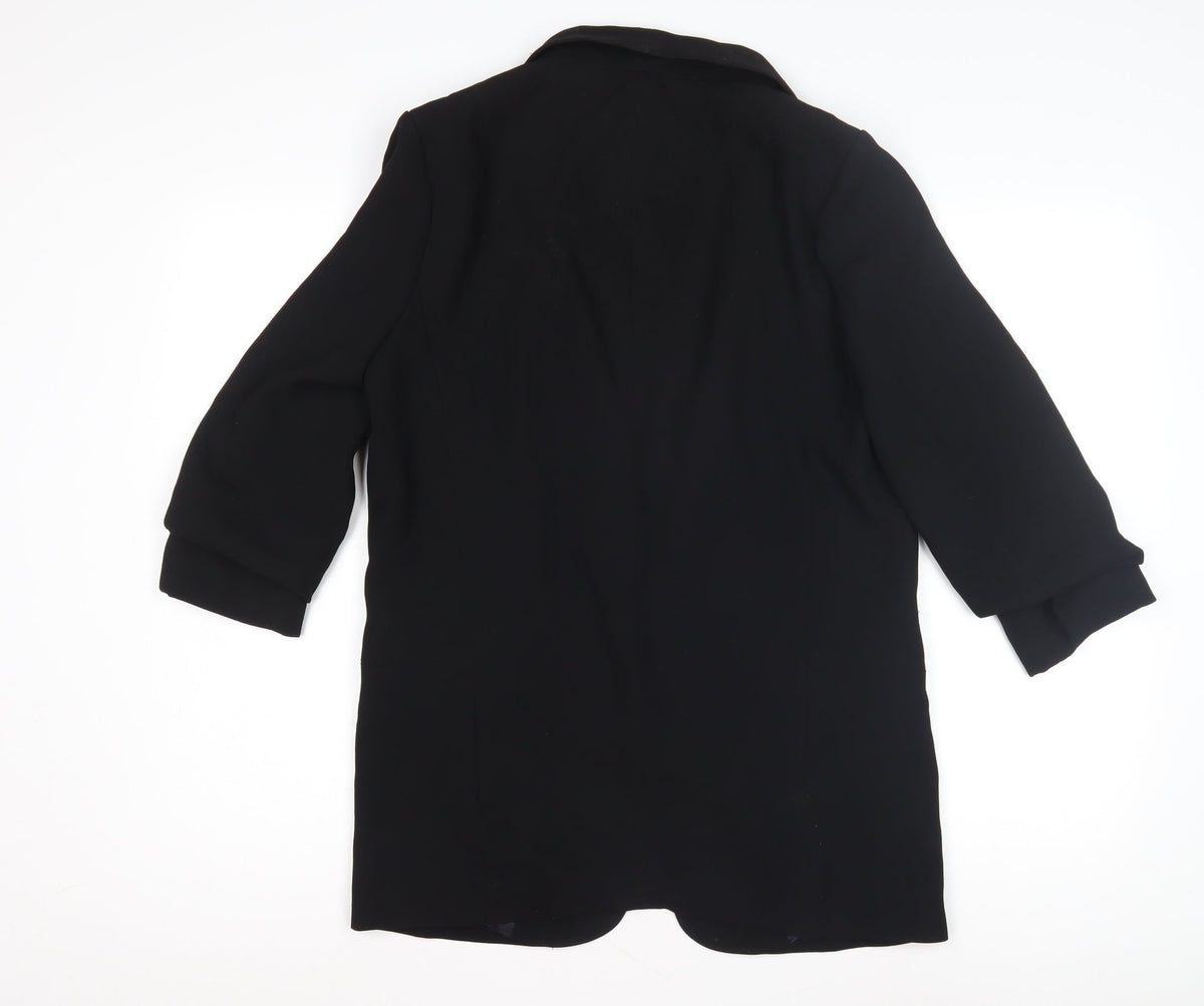 Zara Woman Black Overcoat, Size L, Women's Formal Coat