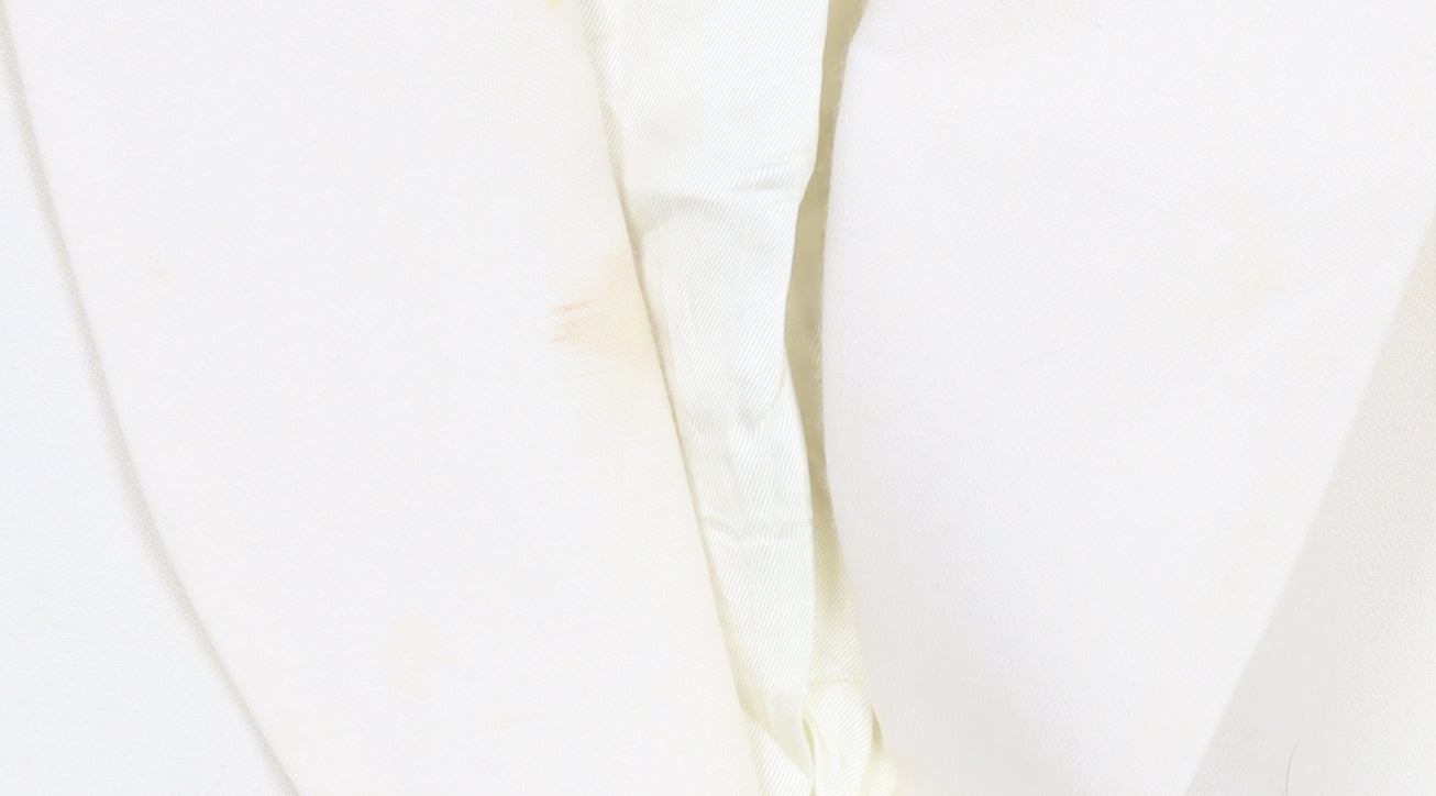 Racing Green Men's Ivory Shawl Lapel Blazer, 44 Short