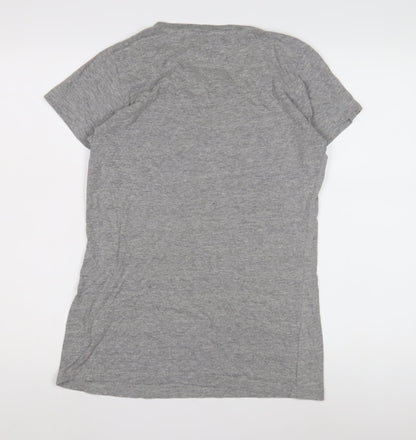 Back view of French Connection Women's Grey Beaded T-Shirt, size S
