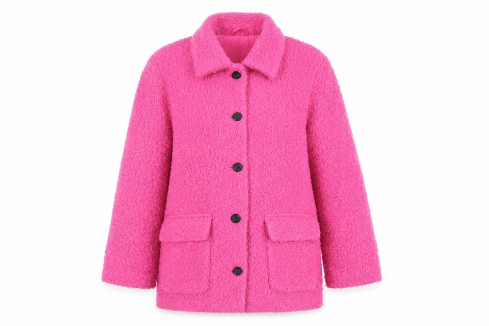 Marks & Spencer Women's Pink Wool Blend Coat Size 10